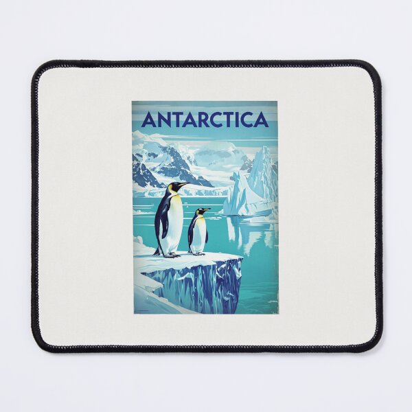 Item preview, Retro Travel Poster Antarctica designed and sold by lea-lani.