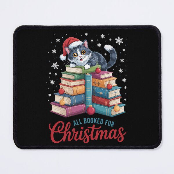 Item preview, All Booked For Christmas Cat Santa Teacher Books designed and sold by brynatshop.