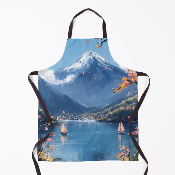 Item preview, Japanese Landscape Tranquil Lake Framing Majestic Fuji, Sailing Dreams Awaken designed and sold by mildaclairmo.