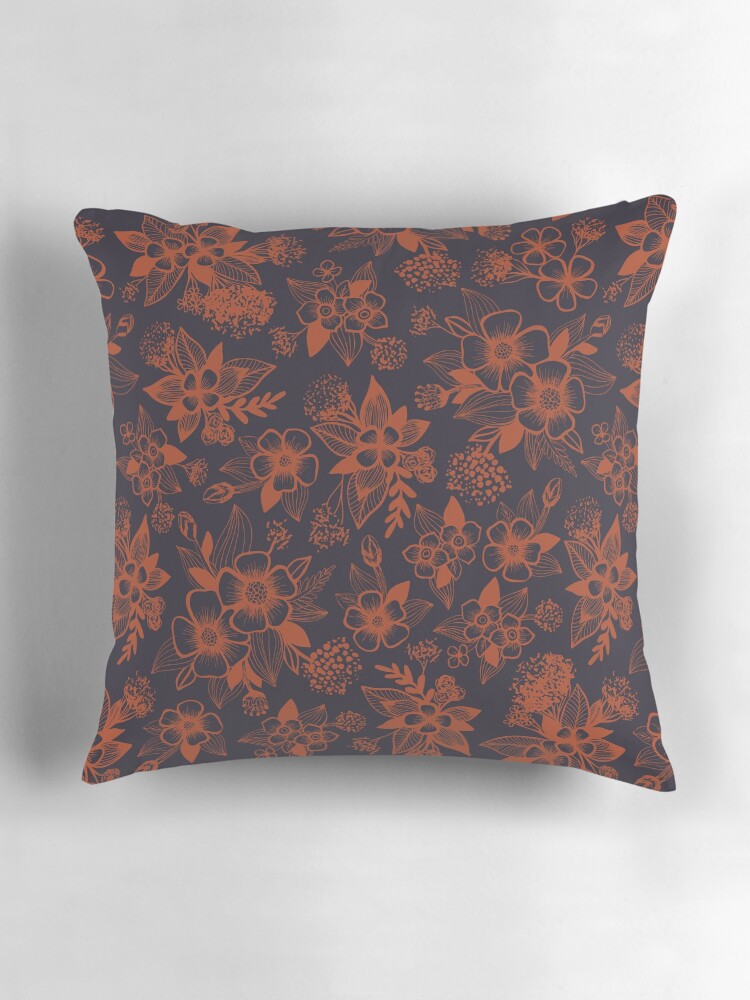 Navy and rust throw pillows hotsell