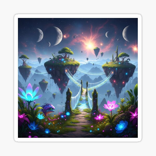 Item preview, Bridge of Light to the Floating Island designed and sold by Glodtower.