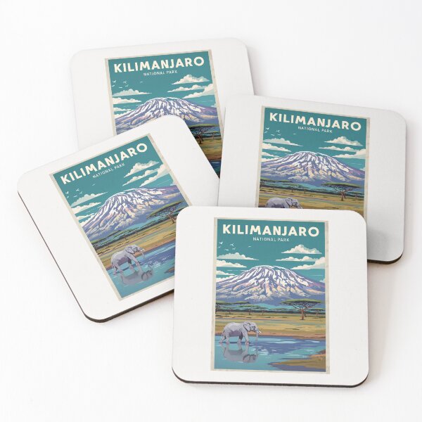 Item preview, Travel Poster Mount Kilimanjaro National Park designed and sold by lea-lani.