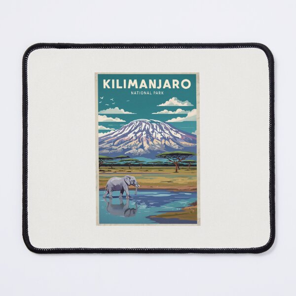Item preview, Travel Poster Mount Kilimanjaro National Park designed and sold by lea-lani.