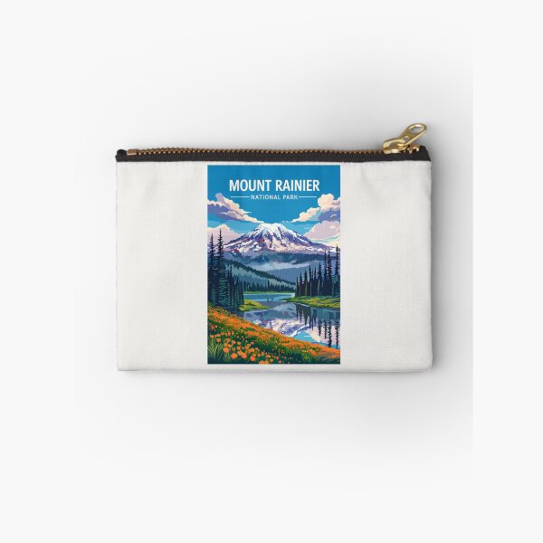 Item preview, Retro Travel Poster Mountain Rainier designed and sold by lea-lani.