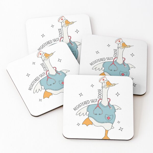 Item preview, Registered Silly Goose – Funny Nurse Duck Cartoon in Scrubs designed and sold by haitrieuic96.