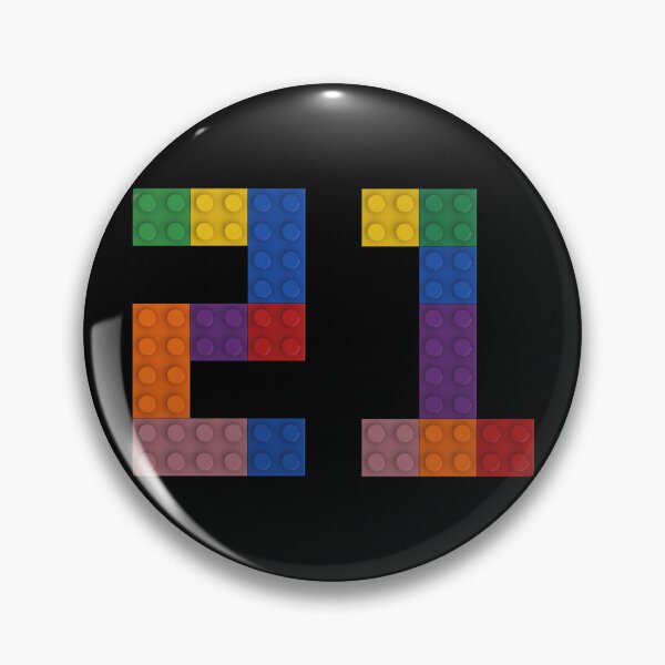 Item preview, 21 numbering made of bricks designed and sold by Brickification.