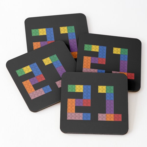 Item preview, 21 numbering made of bricks designed and sold by Brickification.