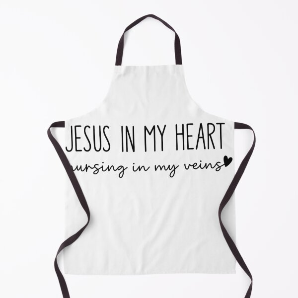 Item preview, Jesus in My Heart, Nursing in My Veins – Christian Nurse Quote designed and sold by haitrieuic96.