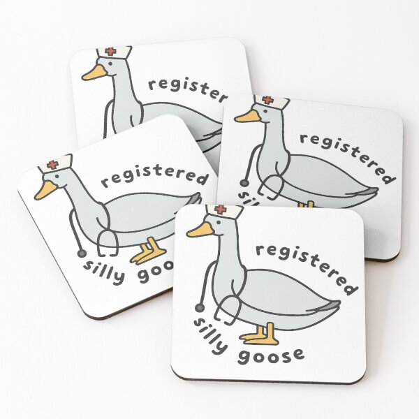 Item preview, Funny Nurse Goose Cartoon with Stethoscope and Registered Silly Goose Quote designed and sold by haitrieuic96.