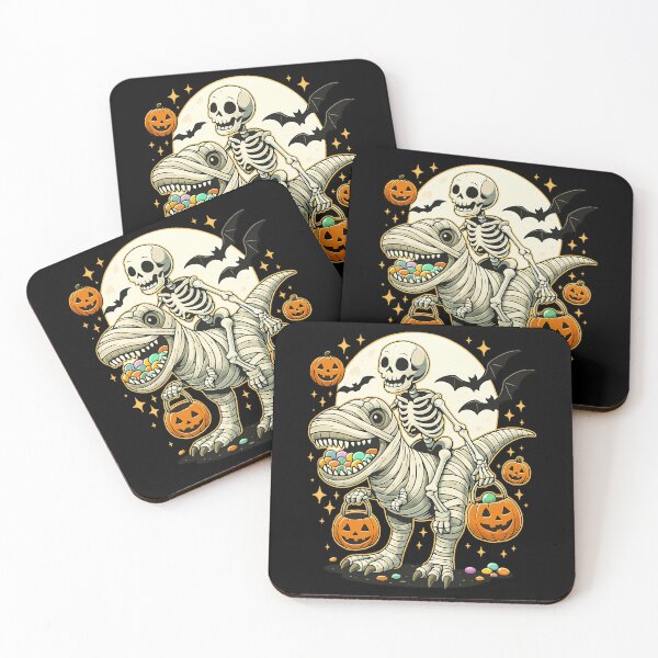 Item preview, Skeleton Riding Mummy Dinosaur T Rex Halloween designed and sold by brynatshop.