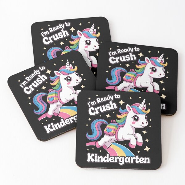 Item preview, I'm Ready To Crush Kindergarten Girls Back to School Unicorn First Day designed and sold by brynatshop.