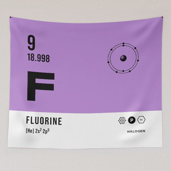 Item preview, 9 Fluorine Periodic Table Element Light designed and sold by VoodooCircus.
