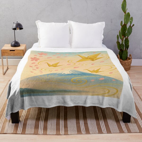 Item preview, Spring Breeze and Golden Cranes over Mt. Fuji designed and sold by TokyoBloomworks.