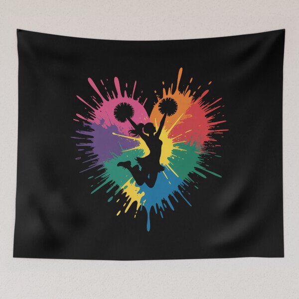 Item preview, Cheer Cheerleading Cute Heart Support designed and sold by tearbytea.
