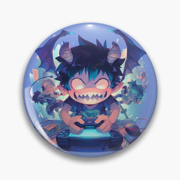 Item preview, Amaimon Wild Gaming Grin Blue Exorcist Anime Adventure designed and sold by mildaclairmo.