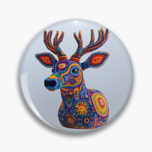 Item preview, Huichol Beaded Deer Head – Sacred Mexican Folk Art designed and sold by Myra365Art.