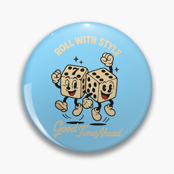 Item preview, Lucky Dice Duo – Playful Retro Casino Cartoon designed and sold by HoopeStylee.