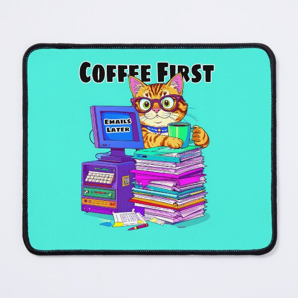 Item preview, Funny Office Cat Surviving Monday Chaos designed and sold by Tong4130.