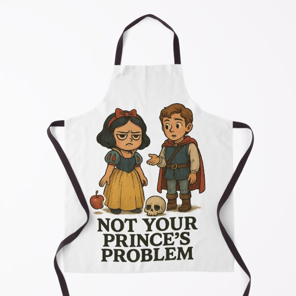 Item preview, Not Your Prince’s Problem – Sarcastic Chibi Snow White Quote designed and sold by Panda LuL Art.