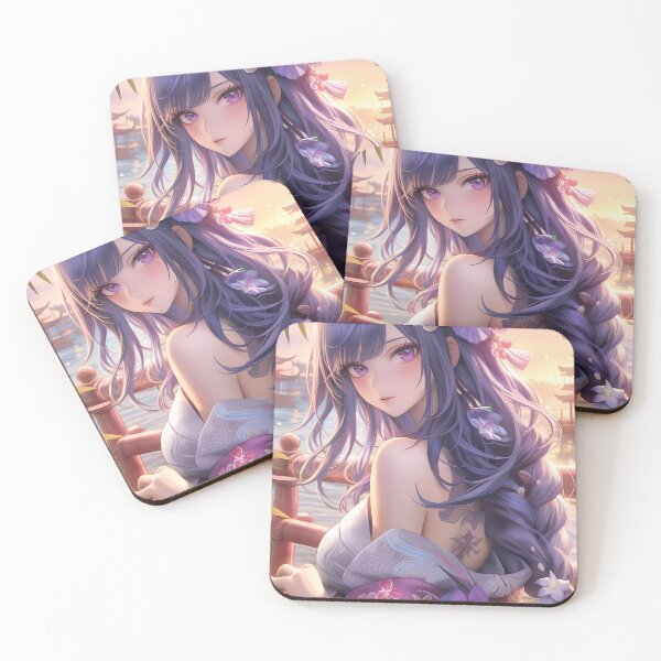 Item preview, Raiden Shogun Genshin Impact Anime Bikini Beach Sunset designed and sold by mildaclairmo.