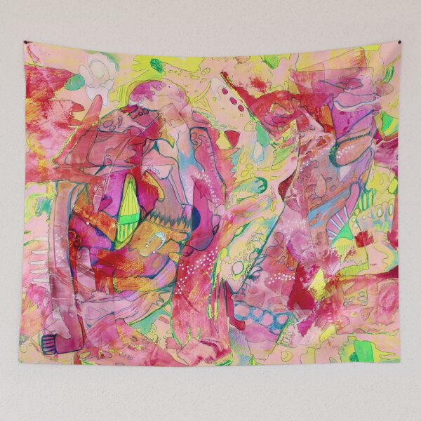 Item preview, 696. Love. Colorful abstract art, messy color explosion designed and sold by Veera Zukova.