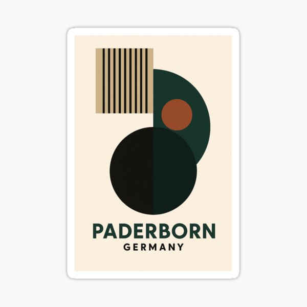 Item preview, Paderborn Germany – Bauhaus Geometric Design designed and sold by Thistle-TShop.