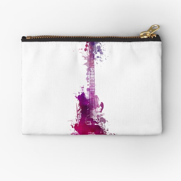 Funky purple guitar Zipper Pouch