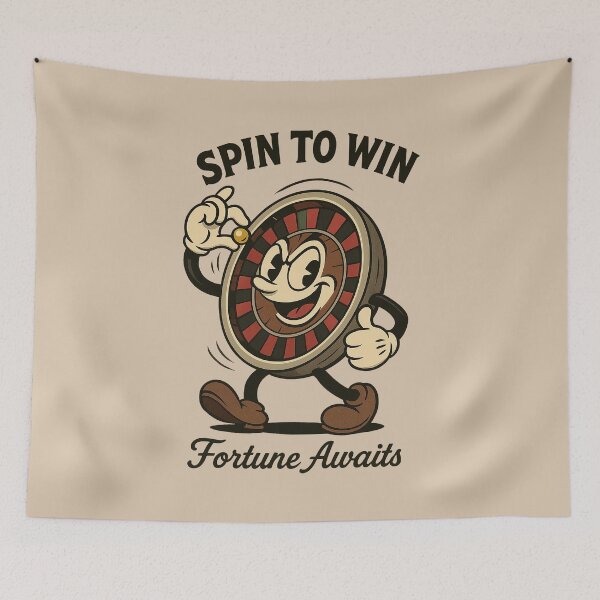 Item preview, Rolly Roulette – Vintage Spinning Casino Cartoon designed and sold by HoopeStylee.