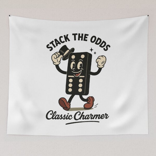 Item preview, Domino Duke – Playful Vintage Domino Cartoon designed and sold by HoopeStylee.