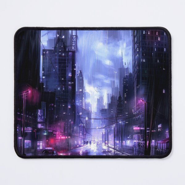 Item preview, Vibrant Neon Cityscape Illuminated by Rain designed and sold by jecphotography and art.