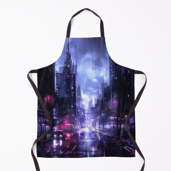 Item preview, Vibrant Neon Cityscape Illuminated by Rain designed and sold by jecphotography and art.