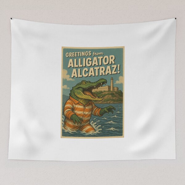Item preview, Greetings from Alligator Alcatraz designed and sold by LightningJelly.