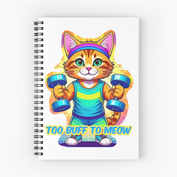 Item preview, Retro Gym Cat Lifting Dumbbells with Style designed and sold by Tong4130.