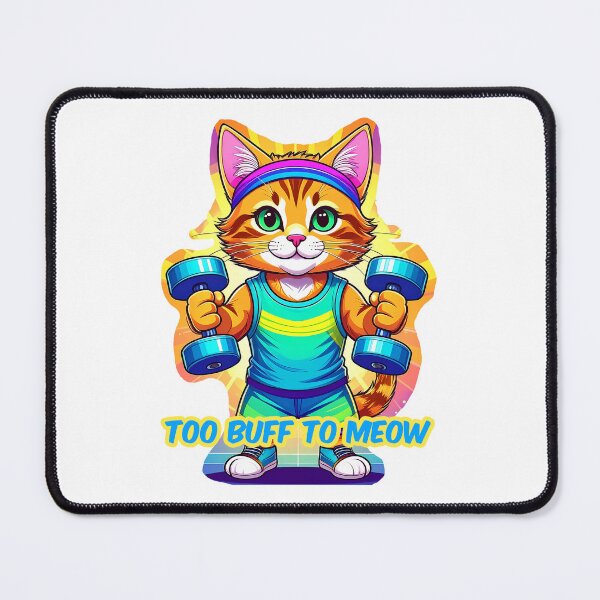 Item preview, Retro Gym Cat Lifting Dumbbells with Style designed and sold by Tong4130.