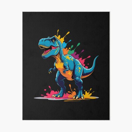 Vista previa del artículo con la obra «Dinosaurio colorido con púas de pintura | Diseño artístico y audaz de dinosaurio», diseñado y vendido por ColorSplash123.