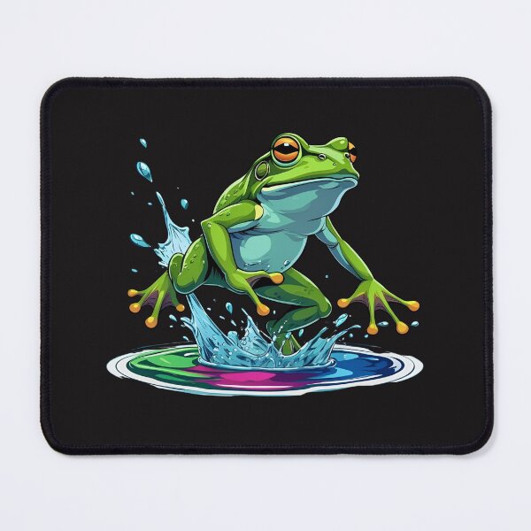 Item preview, Frog Leaping Through Jungle Paint Splash | Vibrant Nature Art Design designed and sold by ColorSplash123.