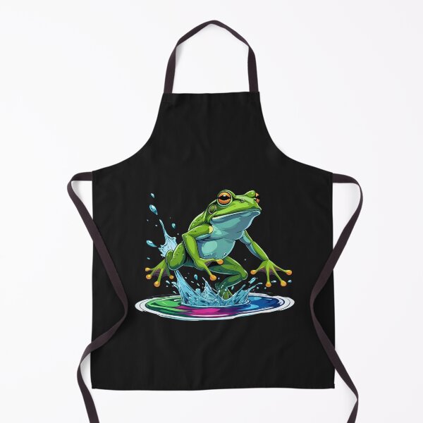 Item preview, Frog Leaping Through Jungle Paint Splash | Vibrant Nature Art Design designed and sold by ColorSplash123.