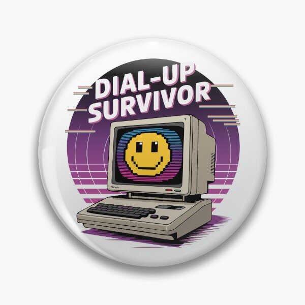 Item preview, Dial-Up Survivor – Nostalgic Technology for 90s Kids designed and sold by Mahilis.