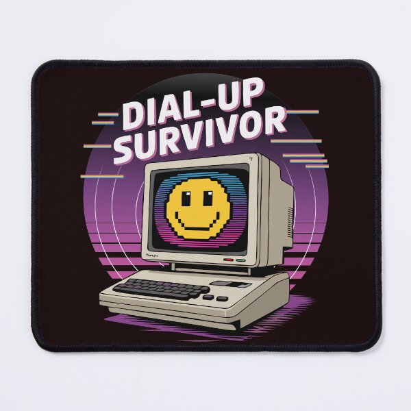 Item preview, Dial-Up Survivor – Nostalgic Technology for 90s Kids designed and sold by Mahilis.