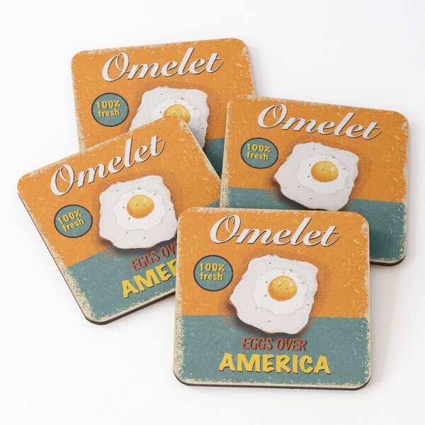 Item preview, Vintage Omelet Art – Patriotic Breakfast Print designed and sold by Pragatee.