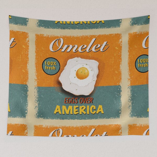 Item preview, Vintage Omelet Art – Patriotic Breakfast Print designed and sold by Pragatee.