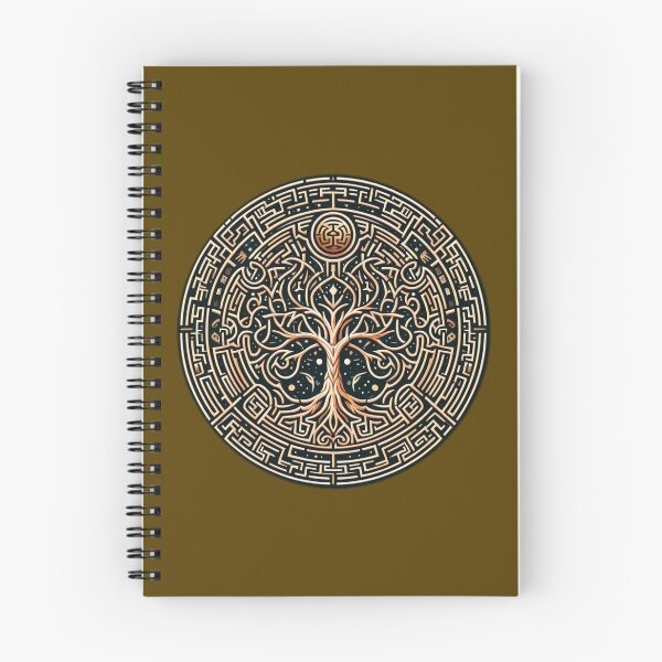 Item preview, Tree of Life Meander Maze circular motif designed and sold by 40degreesSouth.