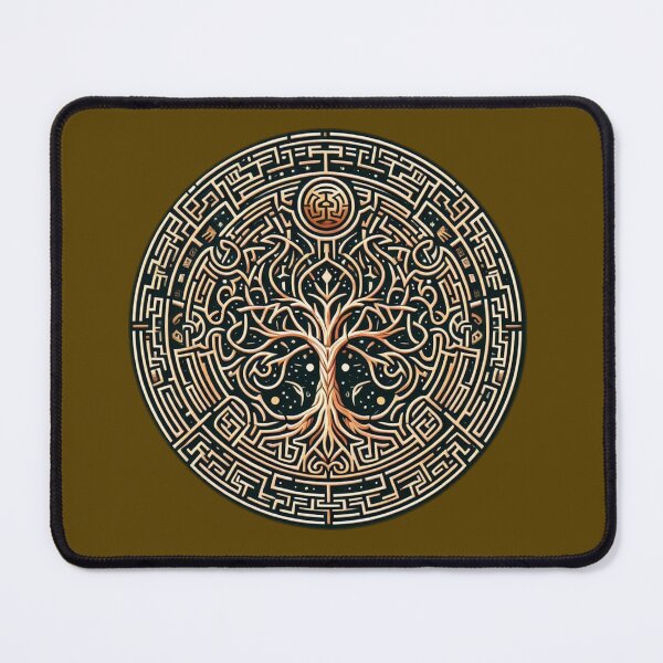 Item preview, Tree of Life Meander Maze circular motif designed and sold by 40degreesSouth.