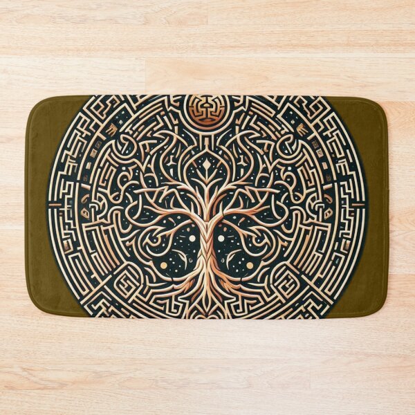 Item preview, Tree of Life Meander Maze circular motif designed and sold by 40degreesSouth.