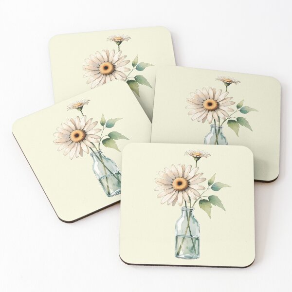Item preview, Simple Daisy in Glass Cottagecore Calm designed and sold by Mos Thainique.