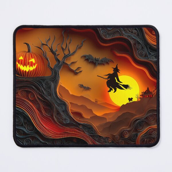 Item preview, Enchanting Witch Flies Over a Haunting Landscape designed and sold by jecphotography and art.