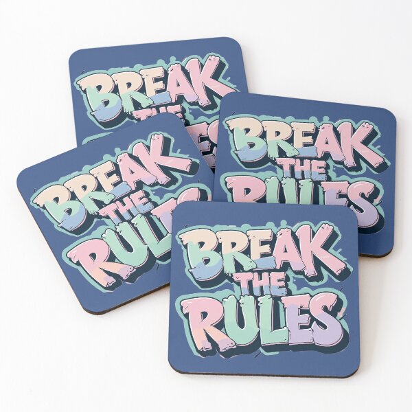 Item preview, Break The Rule – Pastel Graffiti Typography Art designed and sold by Pastelic by Jessy.