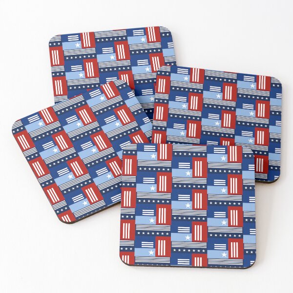 Item preview, Patriotic Banner Wall Art Red White and Blue Seamless Repeat designed and sold by Sharon Schwalbe.