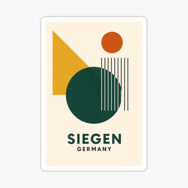 Item preview, Siegen Germany – Bauhaus Geometric Design designed and sold by Thistle-TShop.