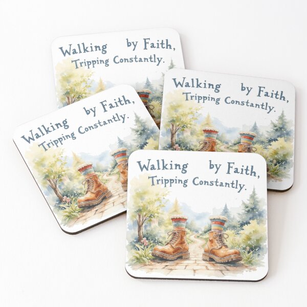 Item preview, Walking By Faith Tripping Quotes Christian T-Shirt designed and sold by ach-ser.
